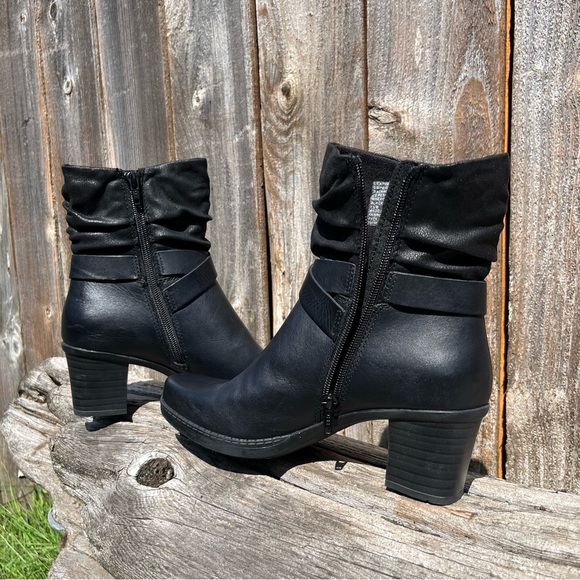 Earth Origins Wheaton Wade Black Ankle Boots bootie size 7.5 - Picture 5 of 16